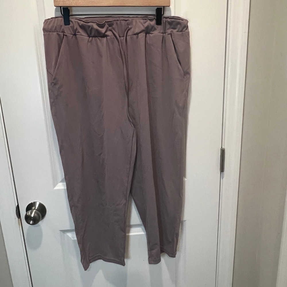 32 Degrees Cool Womens Pants Elastic Waist Stretch Mauve Purple Size L